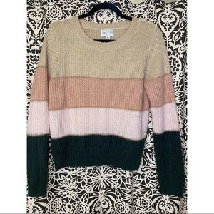 Francesca’s Jun & Ivy block sweater